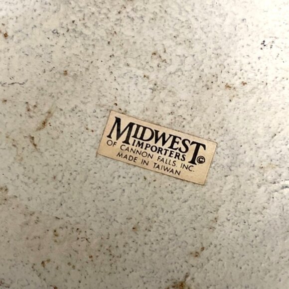 Vintage Midwest Imports Cast Iron Doorstop Bunny Rabbit w/ Flowers Basket Eggs - Picture 5 of 5